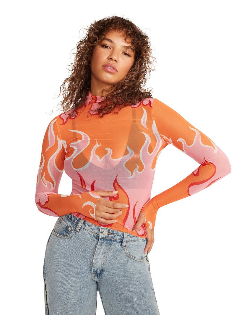 Orange Steve Madden Zelda Women's Tops | PZAKS7294