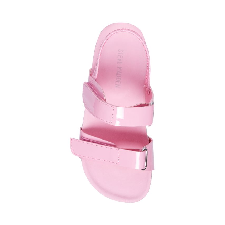 Pink Steve Madden Adouble Patent Kids' Platform Sandals | GKWSZ1249