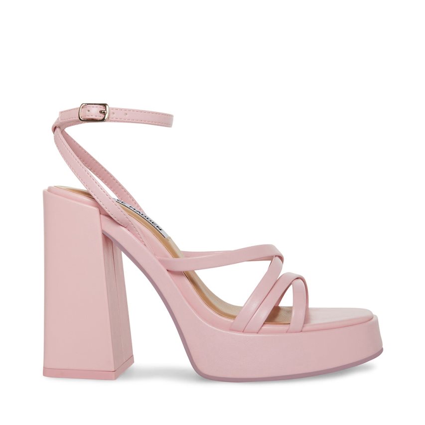 Pink Steve Madden Affection Women\'s Heels Sandals | VS12GH7635