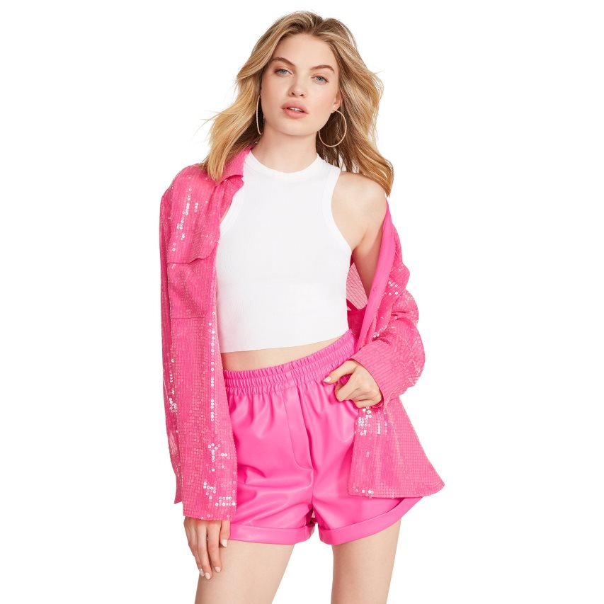 Pink Steve Madden Fonda Women\'s Shorts | YEWTV4301