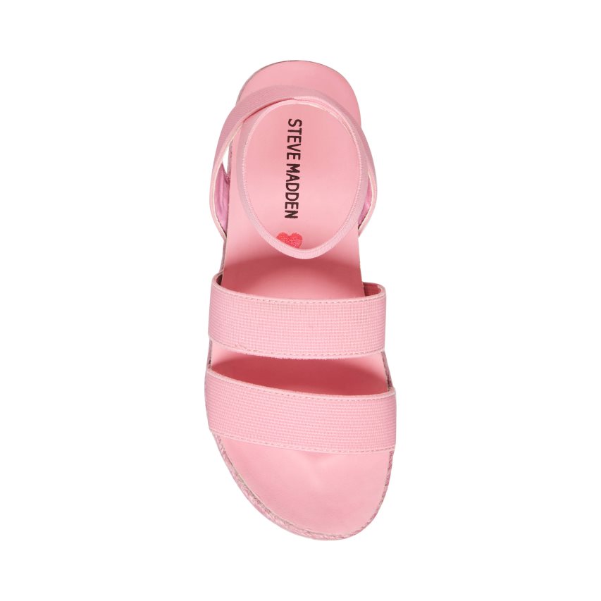 Pink Steve Madden Jkimmie Kids' Platform Sandals | MRXID3167