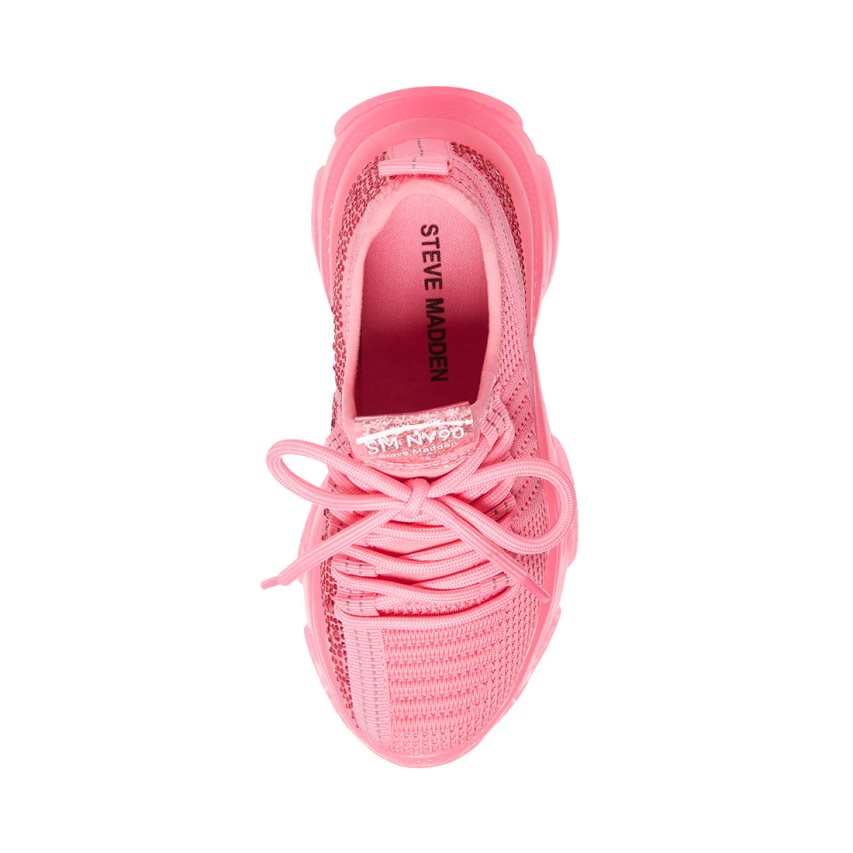 Pink Steve Madden Jmaxima Neon Kids' Sneakers | FEGHM9653