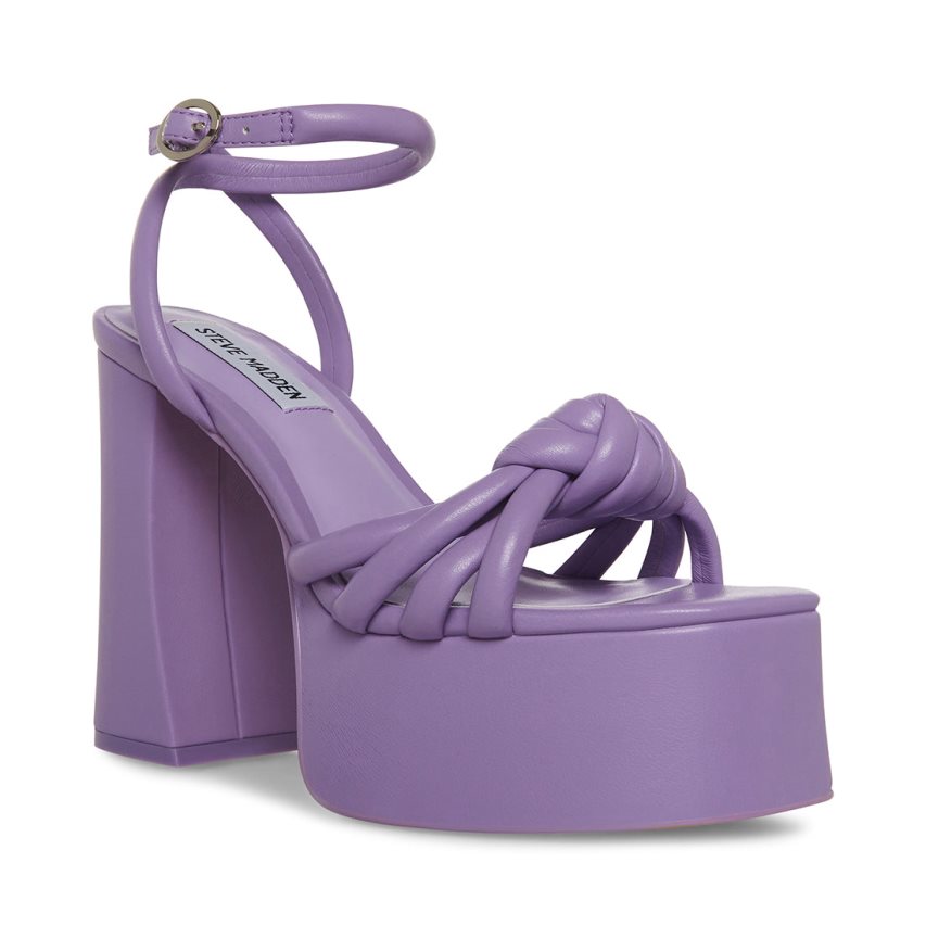 Purple Steve Madden Bonnie Women's Heels Sandals | 12NZSB5640