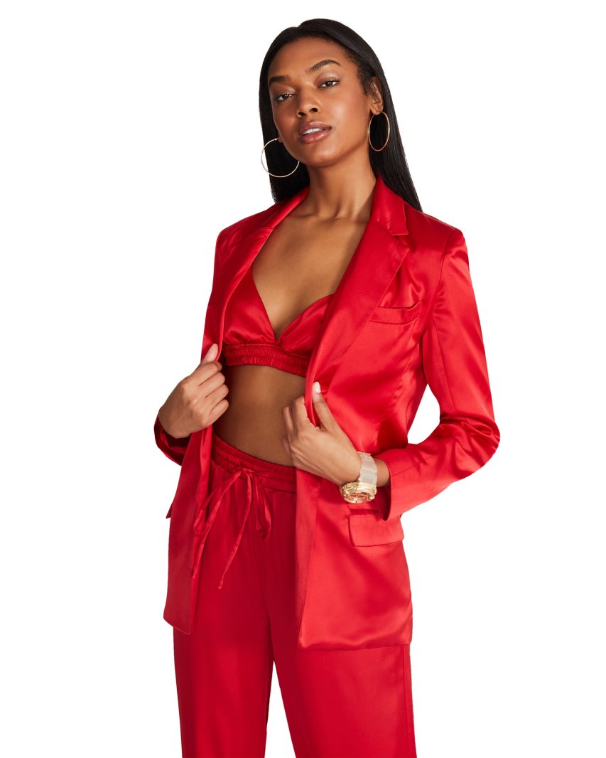 Red Steve Madden Audrey Women's Jackets | PZVTR0456