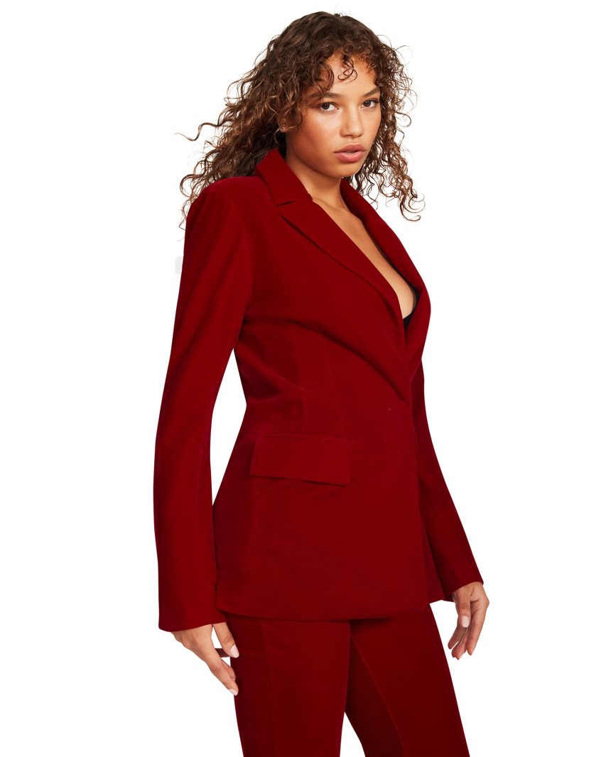 Red Steve Madden Harlow Women's Blazers | LVYNW2415