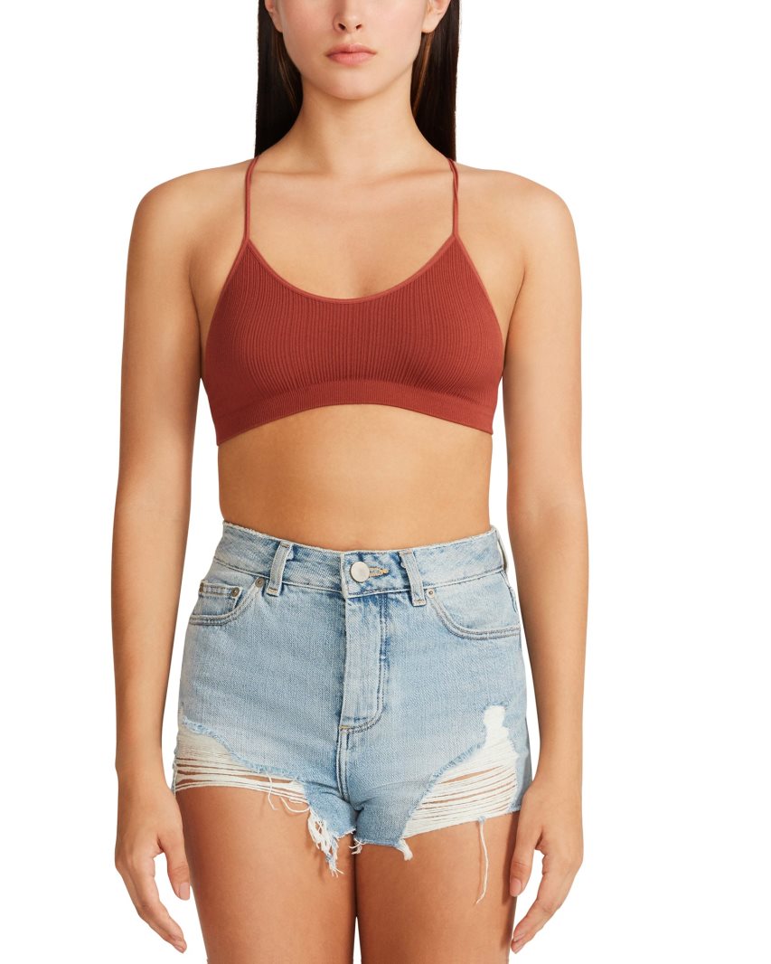 Red Steve Madden The Ella Mesh Women's Bras | GRHDW2681