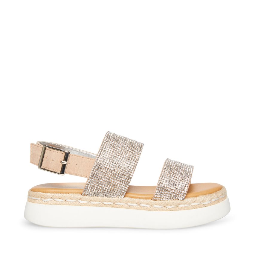 Silver Steve Madden Jaliana Kids\' Platform Sandals | DVZBX3642