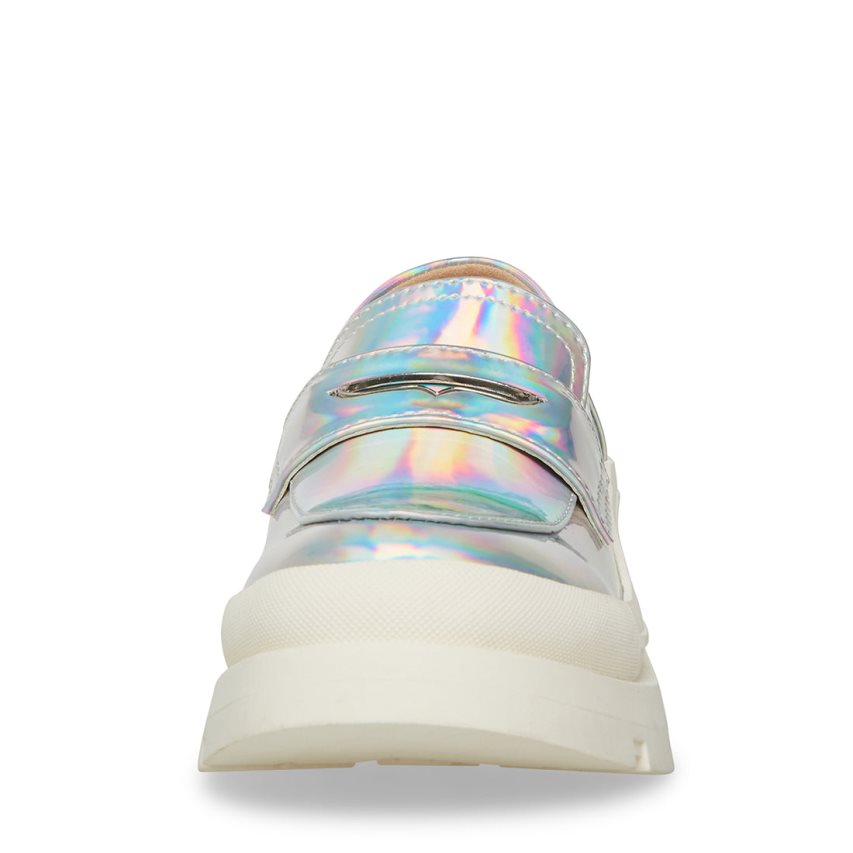 Silver Steve Madden Jlawrnce Iridescent Kids' Platform Shoes | RCTZN2508