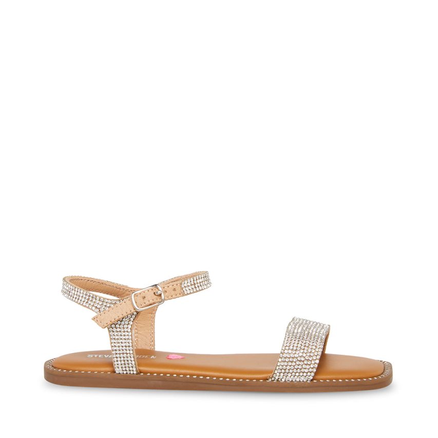 Silver Steve Madden Jnishar Kids\' Flat Sandals | BPCKA6829