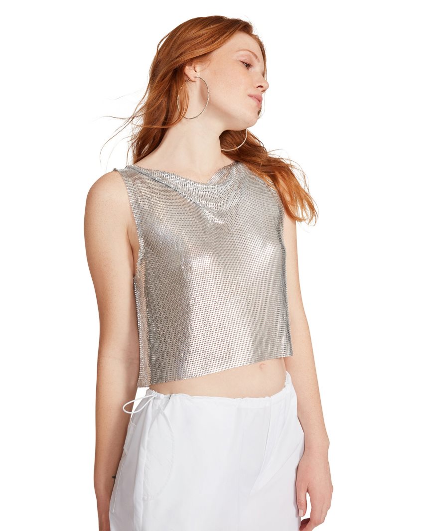 Silver Steve Madden Salina Women's Tops | DUGON4139