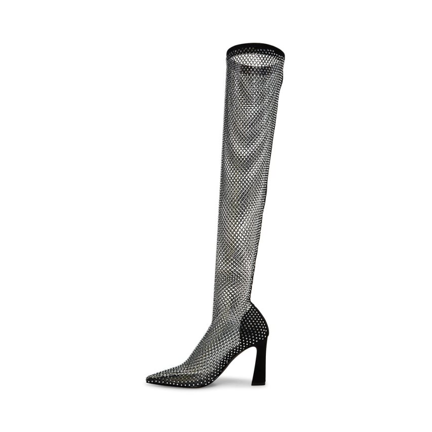 Silver Steve Madden Sapphire Women's Knee-high Boots | VWNDT4806