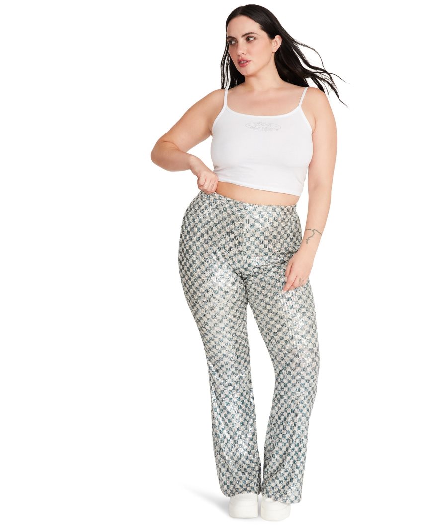 Silver Steve Madden Shae Women's Pants | KWBDV2756