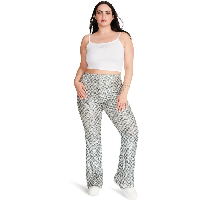 Silver Steve Madden Shae Women\'s Pants | KWBDV2756