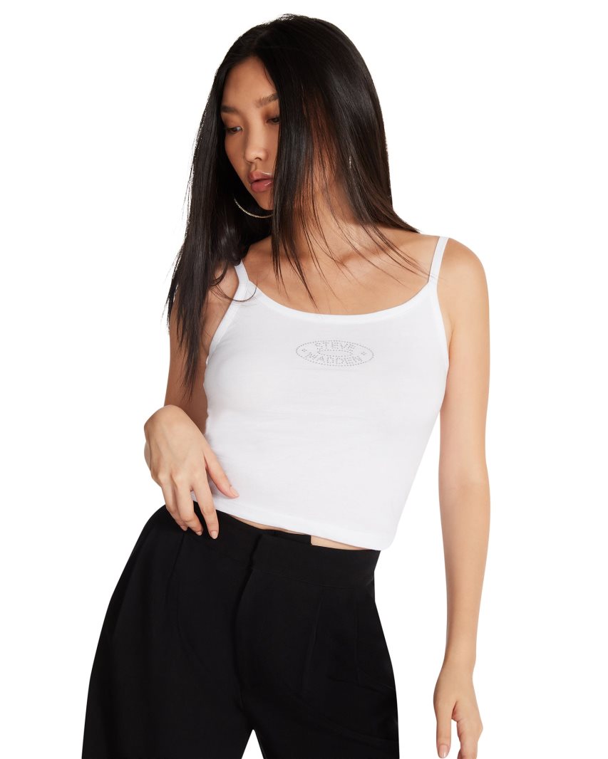 White Steve Madden Alexa Women's Tanks | FDHKG3269