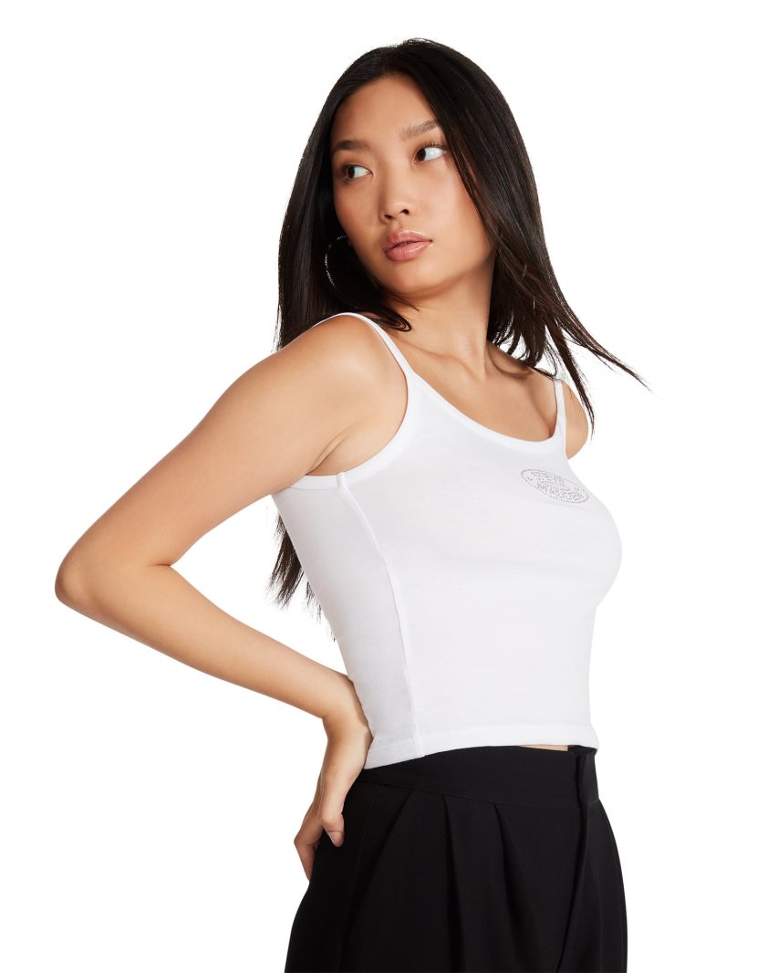 White Steve Madden Alexa Women's Tanks | FDHKG3269