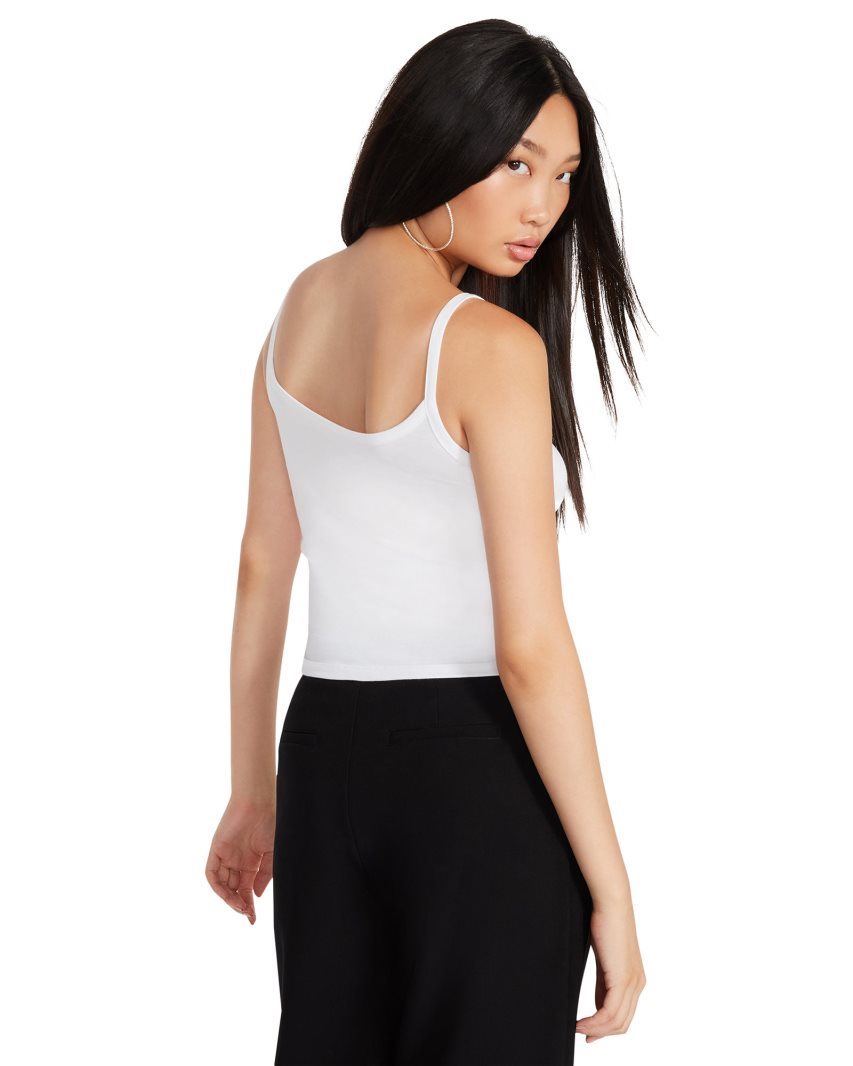 White Steve Madden Alexa Women's Tanks | FDHKG3269