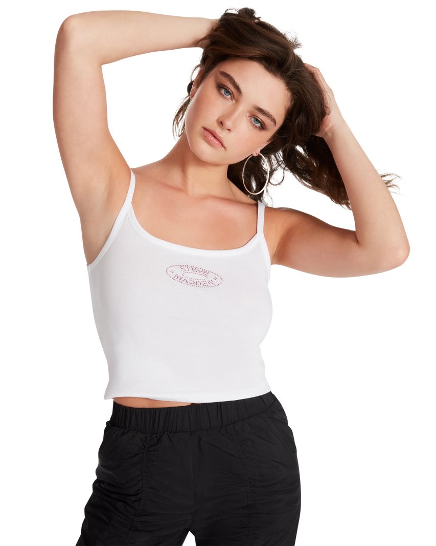 White Steve Madden Alexa Women's Tanks | GRVMP3895