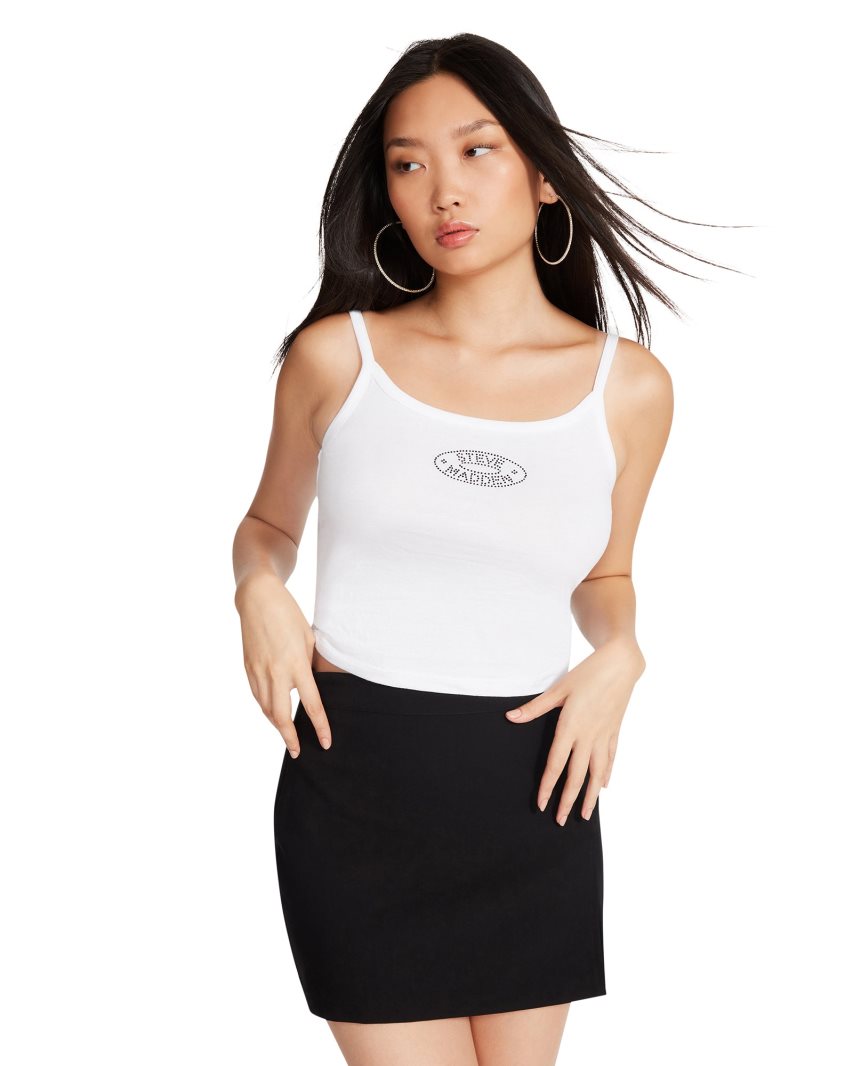 White Steve Madden Alexa Women's Tanks | ZHPMX8735