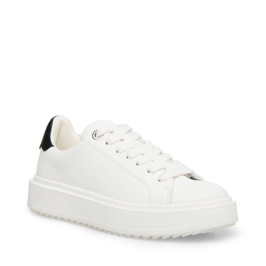 White Steve Madden Catcher Women's Sneakers | RGSDH4302