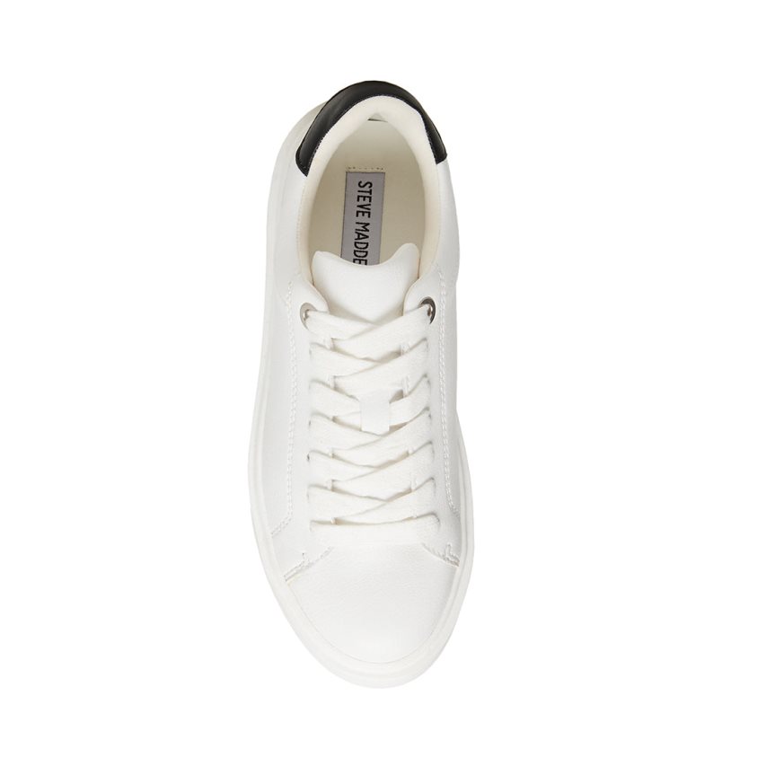 White Steve Madden Catcher Women's Sneakers | RGSDH4302