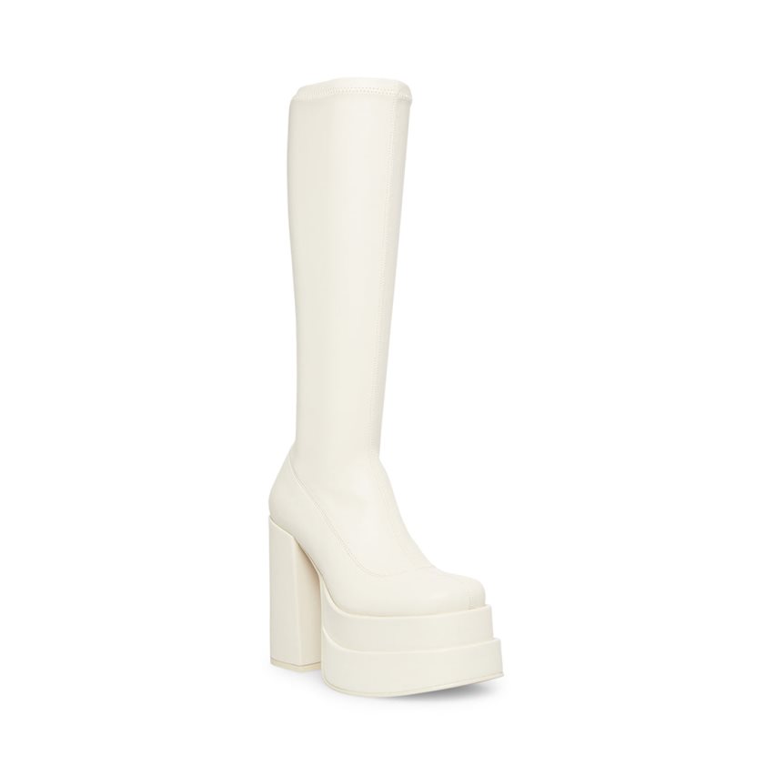 White Steve Madden Cypress Women's Knee-high Boots | WMCDH2590