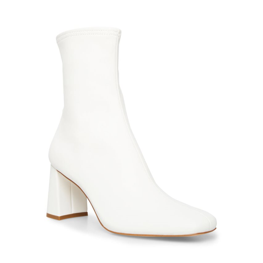 White Steve Madden Hush Women's Ankle Boots | YLFWA2893