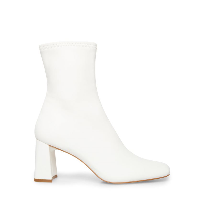 White Steve Madden Hush Women\'s Ankle Boots | YLFWA2893