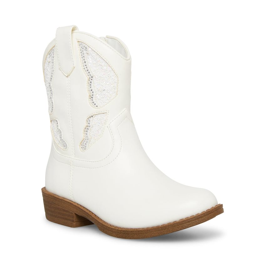 White Steve Madden Jhayward Kids' Ankle Boots | JBNDF3157