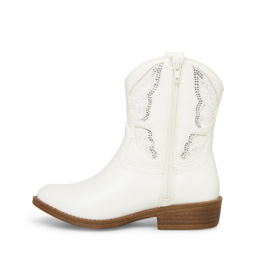 White Steve Madden Jhayward Kids' Ankle Boots | JBNDF3157