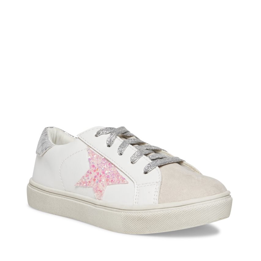 White Steve Madden Jrezume Kids' Sneakers | AVZXH7098