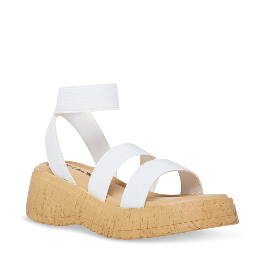 White Steve Madden Jsammie Kids' Platform Sandals | IMJEH2071