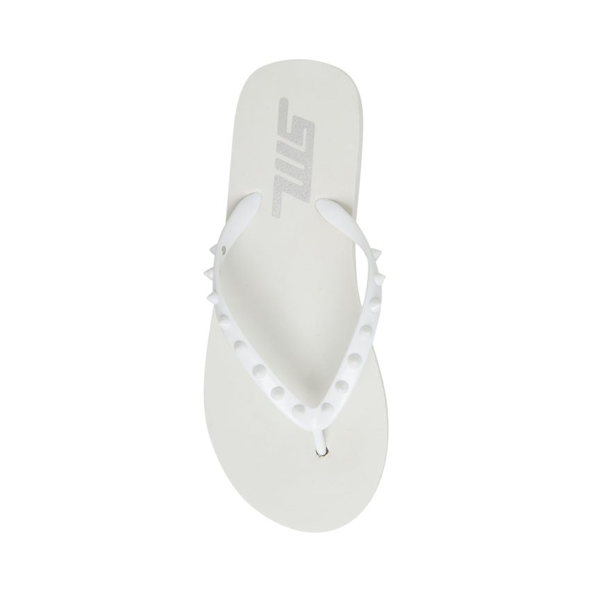 White Steve Madden Lumi Women's Flip Flops | CDPRG3489