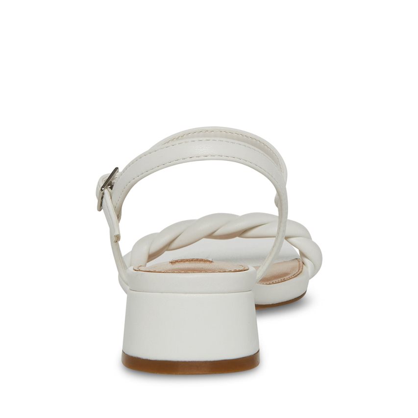 White Steve Madden Magnetic Women's Heels Sandals | MKOSC1507