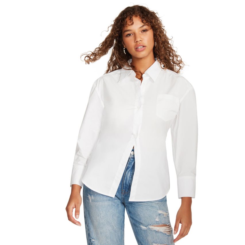 White Steve Madden Nadia Women\'s Shirts | X12JRL8937