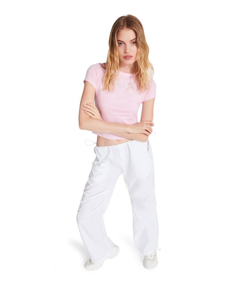 White Steve Madden Pia Parachute Women's Pants | DHFUE1896