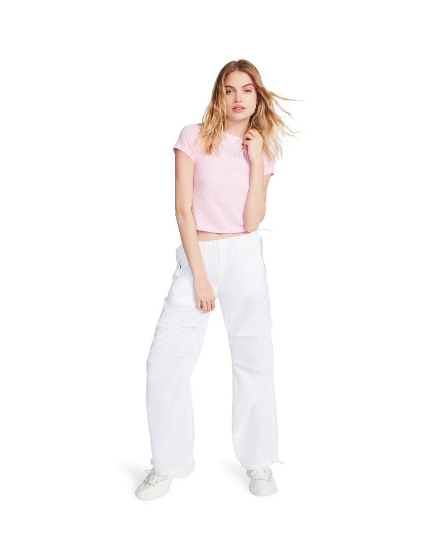 White Steve Madden Pia Parachute Women's Pants | DHFUE1896