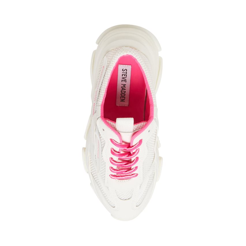 White Steve Madden Prospect Women's Sneakers | CLUPF9281