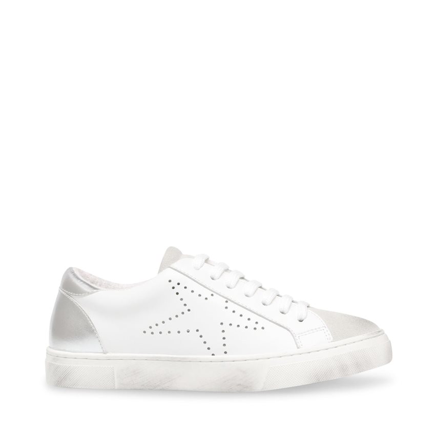 White Steve Madden Rezza Women\'s Sneakers | VXJUP5863