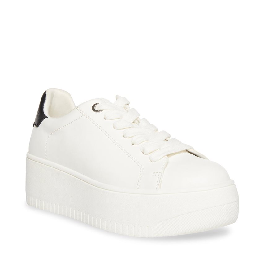 White Steve Madden Rockaway Women's Platform Shoes | URYKV4253