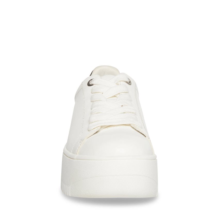 White Steve Madden Rockaway Women's Platform Shoes | URYKV4253