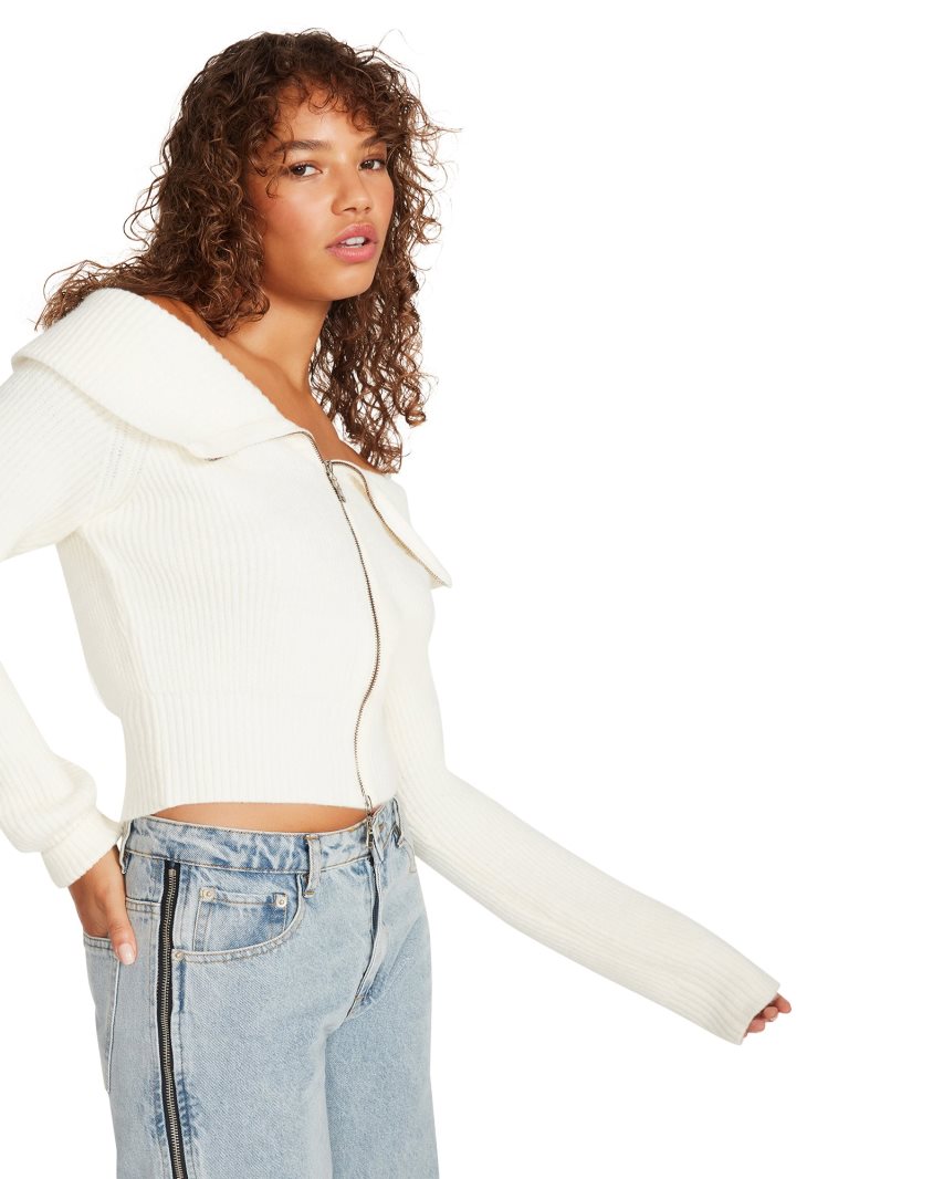 White Steve Madden Syd Women's Cardigan | FCTGU2740