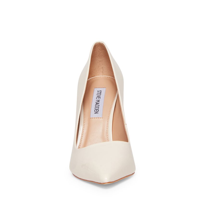 White Steve Madden Vala Patent Women's Heels | 12FEDH4305