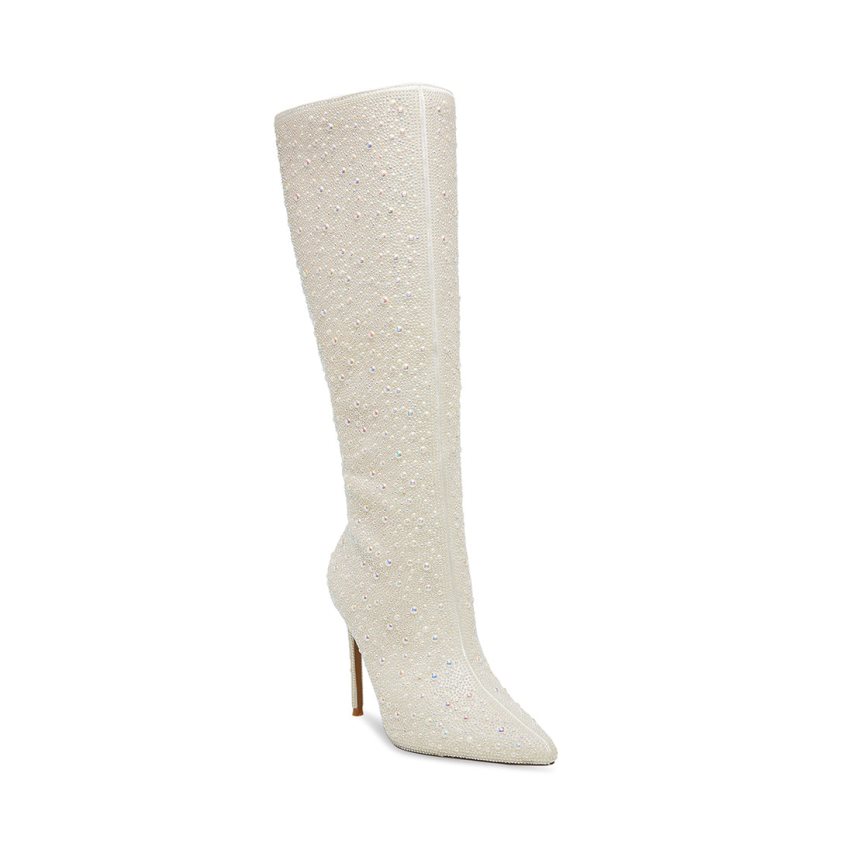 White Steve Madden Valinda Women's High Boots | RPITV7398