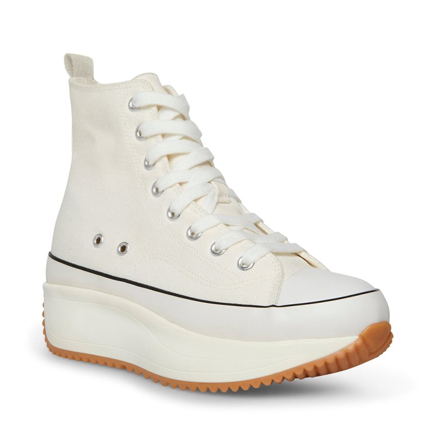 White Steve Madden Winston Women's Platform Shoes | YLCFD2580