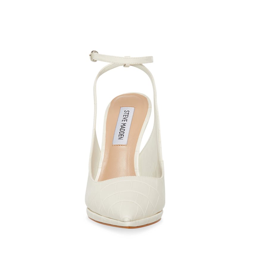 White Steve Madden Zayla Women's Heels | FXISP6870