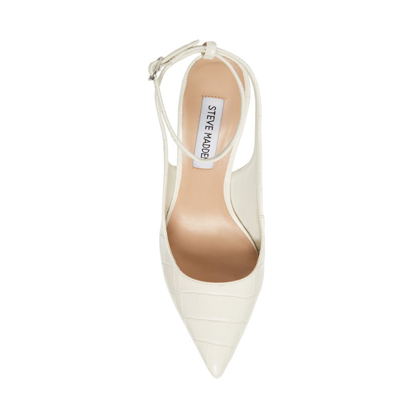 White Steve Madden Zayla Women's Heels | FXISP6870