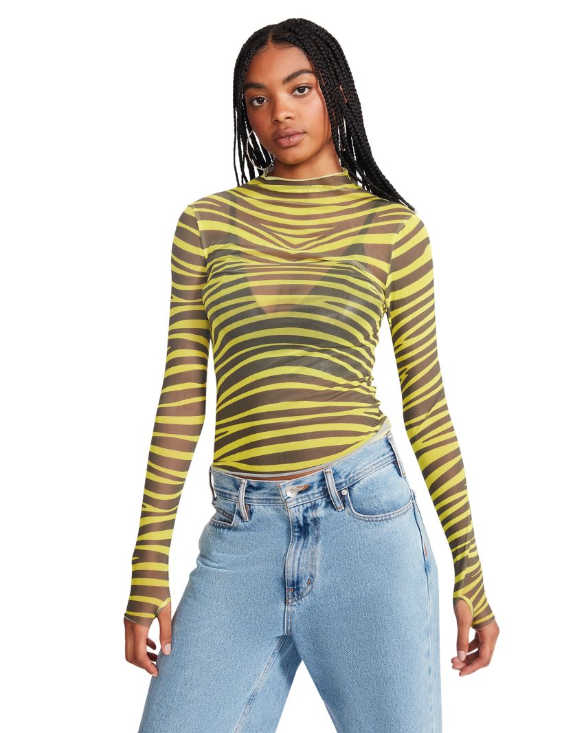 Yellow Steve Madden Eliza Citron Women's Tops | YKWHA7624