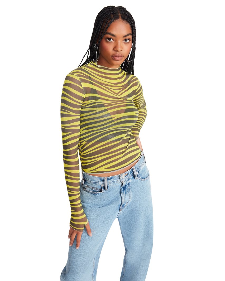 Yellow Steve Madden Eliza Citron Women's Tops | YKWHA7624