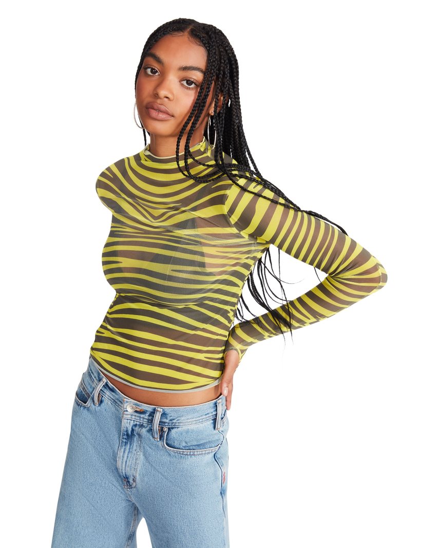 Yellow Steve Madden Eliza Citron Women's Tops | YKWHA7624