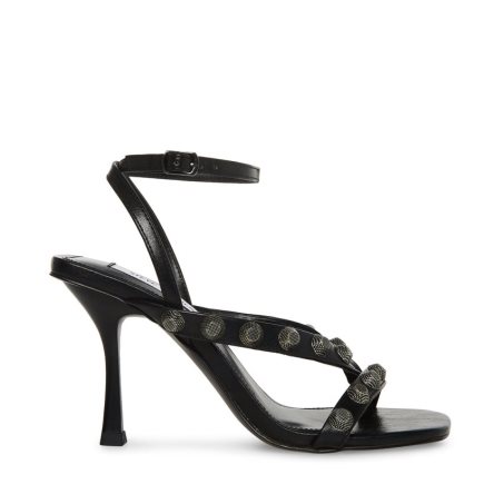 Black Steve Madden Adaline Women's Heels Sandals | HTYVG7841